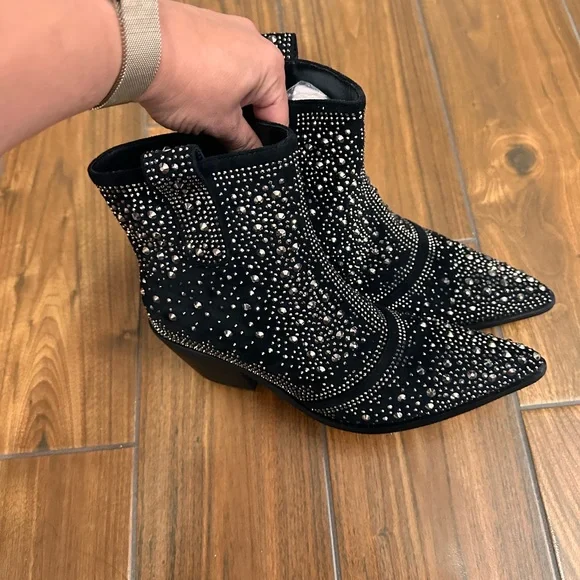 Black Rhinestone Heels - Picture 2 of 5